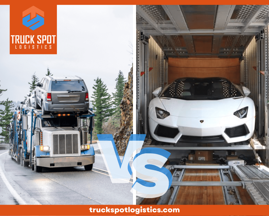 choosing between open car shipping and enclosed car transportation