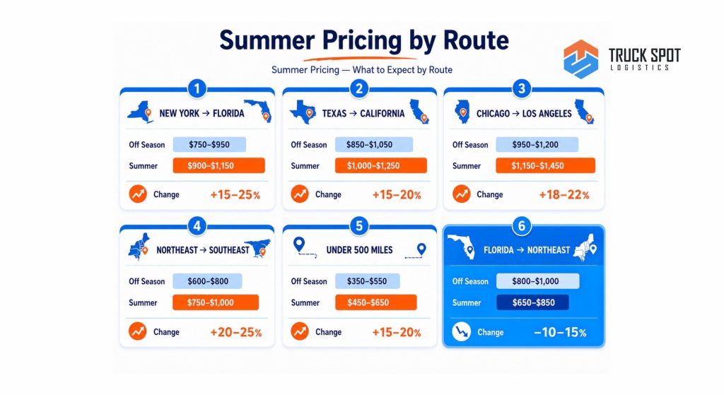 TSL Illustrations for Blog Articles - 46 Comparison of off-season and peak summer shipping rates.
