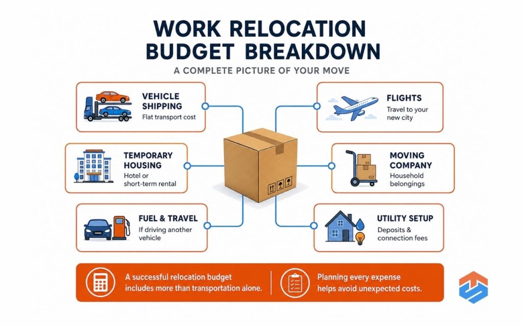 TSL Illustrations for Blog Articles - 57 Visual breakdown of the main expenses involved in relocating for a new job.